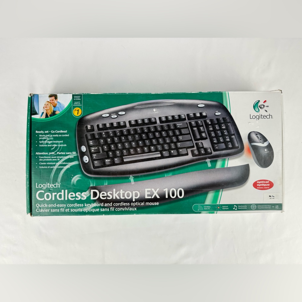 NWT Logitech Desktop EX 100 with Mouse and Arm Rest